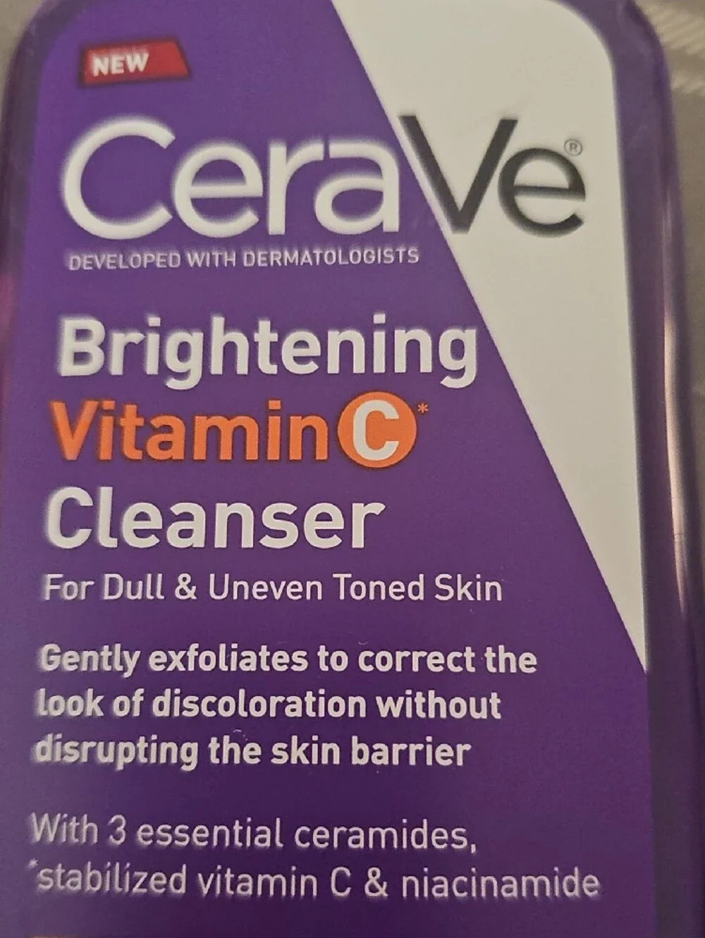 CeraVe Brightening Vitamin C Cleanser — Purple